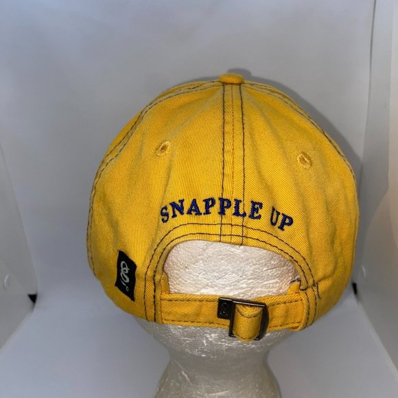 Snapple Up Juice Texas Tea Yellow Strapback Hat Cap - Picture 3 of 6